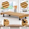 Bamboo Stovetop Cover&Countertop Cutting Board with Adjustable Legs, 21.14 x 11.42 inches Dual-purpose Chopping Board for Electric Stove Burner, Workspace Block Cover for RV Camping Camper Gas view 3