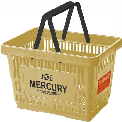 Mercury Interior Basket, Shopping Basket, Beige, 16.5 x 11.6 x 8.7 inches (42 x 29.2 x 22 cm), Market MEMABABE
