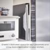 Yamazaki Home Tower Magnetic Placemat Rack/Placemat Organizer/Pocket Wall File - Steel,Black view 3