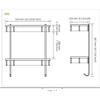 Bathroom Shelves WFF Bathroom Shelf, Non-Perforated Rectangular Floating Shelf, for Kitchen Shelf Storage, Bookshelf, Balcony (Size : 2 Layer) view 2