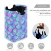 visesunny Magic Mermaid Scale 3D Print Large Capacity Laundry Hamper Basket Water-Resistant Oxford Cloth Storage Baskets for Bedroom, Bathroom, Dorm, Kids Room view 3