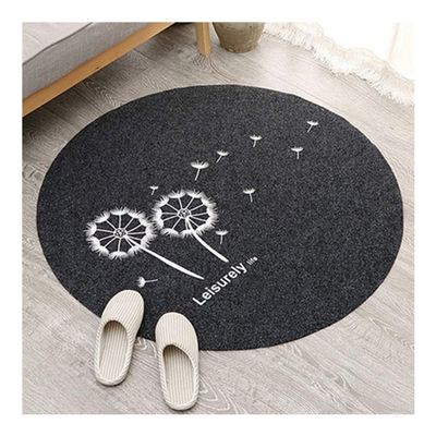 Round Chair Mat, Protective Floor Mats, Office Computer Swivel Chair Mat, Living Room Bedroom Pad Carpet, 4 Colors, Customizable ALGFree (Color : Black, Size : Diameter-75CM)