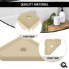 Questech 5" Shower Soap Dish Shelf for Inside Shower, Lugged for New Construction, Bath Organizer for Tiled Walls, Corner Soap Holder, Geo Lugged, Sand Matte view 2