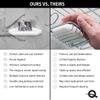 Questech 5" Shower Soap Dish Shelf for Inside Shower, Lugged for New Construction, Bath Organizer for Tiled Walls, Corner Soap Holder, Geo Lugged, Sand Matte view 3