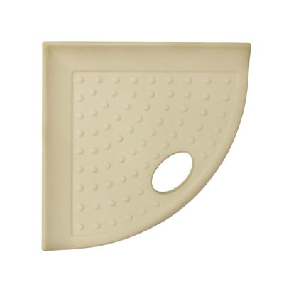Questech 5" Corner Shower Footrest, Retrofit Shaving Shelf for Inside Shower, Bathroom Storage Corner Caddy Organizer, Metro Flatback, Sand Matte