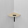 Questech 5" Corner Shower Footrest, Retrofit Shaving Shelf for Inside Shower, Bathroom Storage Corner Caddy Organizer, Metro Flatback, Sand Matte view 4