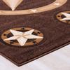 Champion Rugs Western Barn Farmhouse Star Texas Star Rustic Cowboy Country Area Rug Brown Carpet (5 3 X 7 5) view 4
