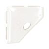 Questech 5" Corner Shower Footrest, Lugged for New Construction, Shaving Shelf for Inside Shower, Bathroom Storage Corner Caddy, Geo Lugged, White Polished view 1
