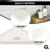 Questech 5" Corner Shower Footrest, Lugged for New Construction, Shaving Shelf for Inside Shower, Bathroom Storage Corner Caddy, Geo Lugged, White Polished view 3