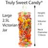 19 Retro Empty Plastic Sweet Jars, 2 Scoops, 2 Tongs and 100 Bags for Truly Sweet Candy Buffet Kit, Sweet Table (Black Candy Stripe) view 2