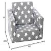 Delsit Kids Couch for Toddlers - 2 in 1 Convertible Foam Armchair to Lounger, Comfy Flip Out Lounge Chair, Sofa for Children, Made in Europe view 3