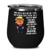 2nd Wedding Anniversary for Wife Donald Trump Wine Tumbler Happily Married Gifts You've Been A Great Wife For 2 Years Funny Gag Gifts From Husband Cof view 1