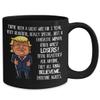 1st Wedding Anniversary for Wife Donald Trump Black Coffee Mug Happily Married Gifts You've Been A Great Wife For 1 Year Funny Gag Gifts From Husband view 2