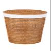 Cambria rattan laundry hamper with liner honey-brown view 1