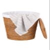 Cambria rattan laundry hamper with liner honey-brown view 3