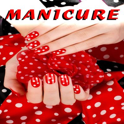 Manicure XV Services Nail Salon Sign Advertising Marketing Dcor Vertical (Wallpaper Fabric Poster Decal with Adhesive Backing [Indoors], 36")