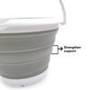 SAMMART Set of 2-10L (2.64Gallon) Collapsible Fishing Bucket - Foldable Round Tub - Portable Plastic Water Pail - Space Saving Outdoor Waterpot - Trunk Organizer (2, Grey) view 3