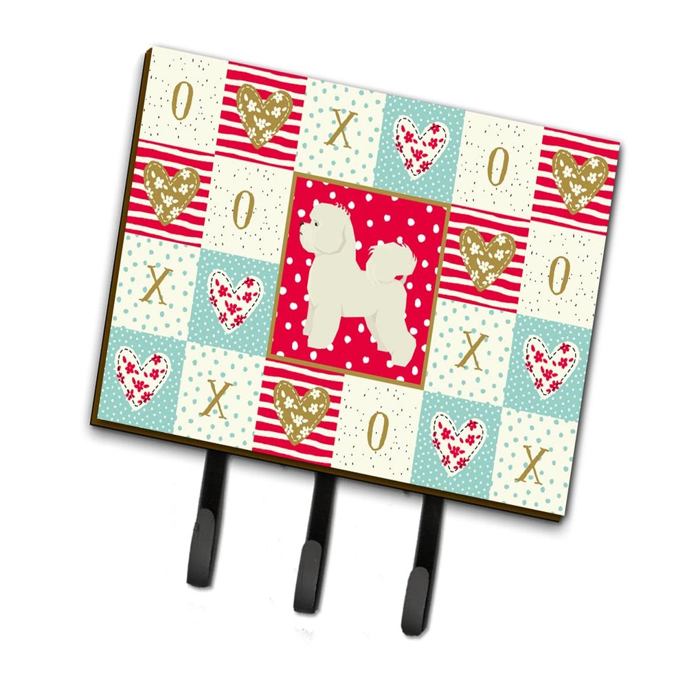 Caroline's Treasures Bichon Frise Love Leash or Key Holder Hooks, Multicolor