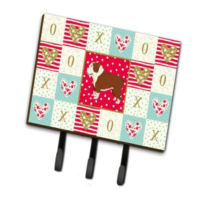 Caroline's Treasures English Bulldog Love Leash or Key Holder Hooks, Multicolor