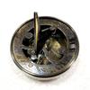 Antique Nautical Brown Round Sundial Compass 2.5" Brass Navigation Compass with Magnifying Glass view 4