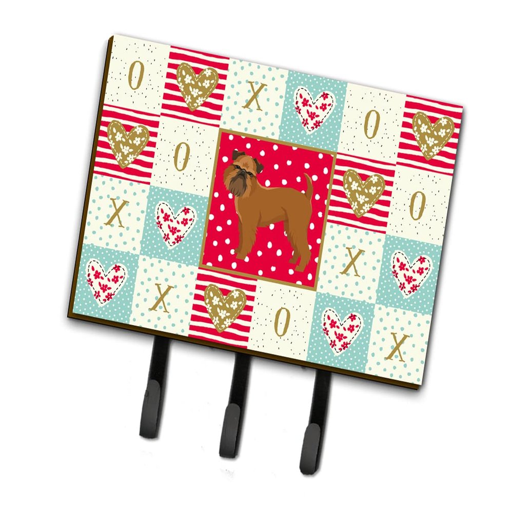 Caroline's Treasures Brussels Griffon Love Leash or Key Holder Hooks, Multicolor
