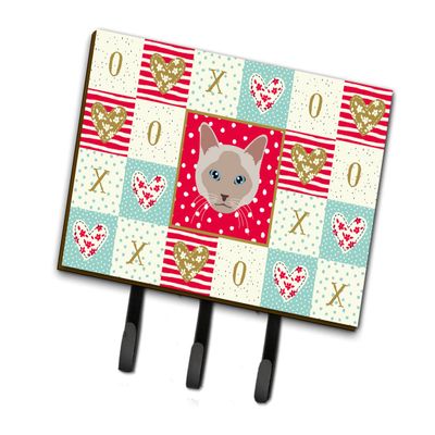 Caroline's Treasures Thai Lilac Cat Love Leash or Key Holder Hooks, Multicolor