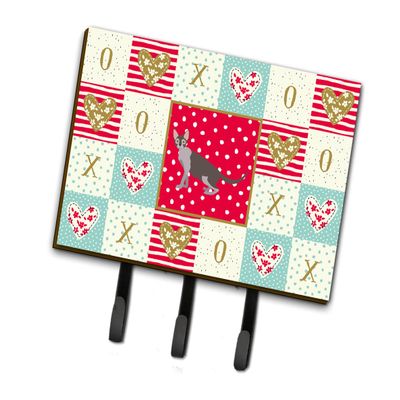Caroline's Treasures CK5640TH68 Lykoi #2 Cat Love Leash or Key Holder, Red, Wall Hooks, Key Hooks Holder, Coat Rack Wall Mount, Coat Hooks, Hooks for Hanging Keys, Towels, Aprons, Leashes,