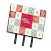 Caroline's Treasures CK5450TH68 Grey Domestic Mouse Love Leash or Key Holder, Red, Wall Hooks, Key Hooks Holder, Coat Rack Wall Mount, Coat Hooks, Hooks for Hanging Keys, Towels, Aprons, Leashes, view 1