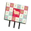Caroline's Treasures CK5401TH68 English Leicester Longwool Sheep Love Leash or Key Holder, Red, Wall Hooks, Key Hooks Holder, Coat Rack Wall Mount, Coat Hooks, Hooks for Hanging Keys, Towels, Aprons, view 1