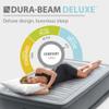 INTEX Dura-Beam Deluxe Comfort-Plush Elevated: Fiber-Tech Queen Size Built-in Electric Pump 18in Bed Height 600lb Weight Capacity view 4