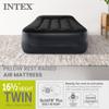 Intex Raised Airbed Mattress with Built-in Pump, Dura-Beam Plus Pillow, Twin - Portable Inflatable Luxury Blow-Up Bed for Adults, Camping, Guests view 2