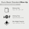 INTEX 64147ED Dura-Beam Standard Pillow Rest Air Mattress: Fiber-Tech  Full Size  Built-in Electric Pump  10in Bed Height  600lb Weight Capacity view 3