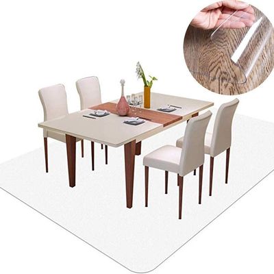Floor Mats for Office, Transparent Desk Protector, Table Pad Mat, Waterproof Entrance Mat, Dining Table Hardwood Surface Cover18 Sizes ALGFree (Color : 1mm, Size : 60x60cm)
