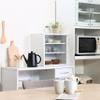 Fuji Boeki 99434 Cupboard, Kitchen Storage, Compact, Width 16.9 x Depth 11.4 x Height 17.3 inches (43 x 29 x 44 cm), White, Glass Door, Movable Shelf, Living Alone view 2