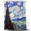 BECAN Starry Night Shower Curtain, Van Gogh Starry Night Abstract Art Painting Polyester Fabric Waterproof Layer Thickening Shower Curtain 72X72Inches view 1
