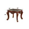 Acme End Table,Marble and Walnut view 2