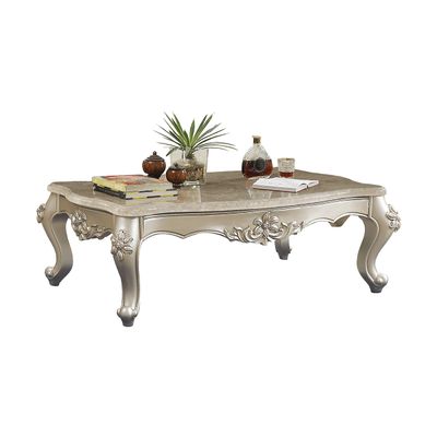 Acme Coffee Table,Marble and Champagne
