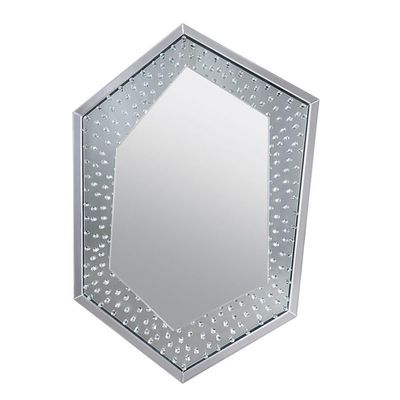 Acme Nysa Wall Decor in Mirrored and Faux Crystals