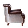 ACME Furniture Brancaster Accent Chair, Vintage Brown & Aluminum view 4