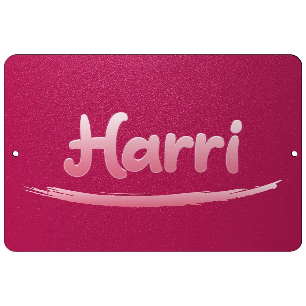 Makoroni - Harri Female Name 12x18 inc Aluminum Decorative Wall Street Sign