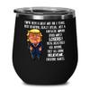3rd Wedding Anniversary for Wife Donald Trump Wine Tumbler Happily Married Gifts You've Been A Great Wife For 3 Years Funny Gag Gifts From Husband Cof view 1