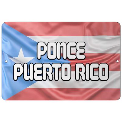 Makoroni - Ponce Puerto RICO Puerto Rico Puerto Rican 12x18 inc Aluminum Decorative Wall Street Sign