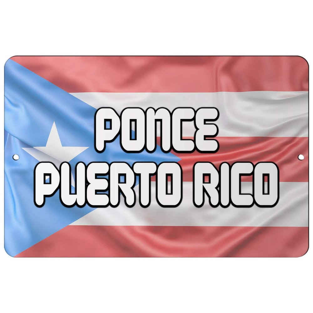 Makoroni - Ponce Puerto RICO Puerto Rico Puerto Rican 12x18 inc Aluminum Decorative Wall Street Sign