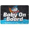 Makoroni - Baby On Board Surf Surfing Beach 12x18 inc Aluminum Decorative Wall Street Sign view 1