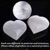 AMOYSTONE Selenite Crystal Hearts of Palm Worry Stone Crystal and Healing Stones Home Decoration 2PCS view 3