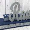 Sweet 16 Candelabra, Bar Mitzvah, Bat Mitzvah, Name Stand, Candle Ceremony, Candle board, Candleholder with Glitter Name view 2