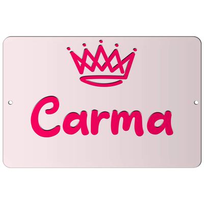 Makoroni - Carma Girl Female Name 12x18 inc Aluminum Decorative Wall Street Sign