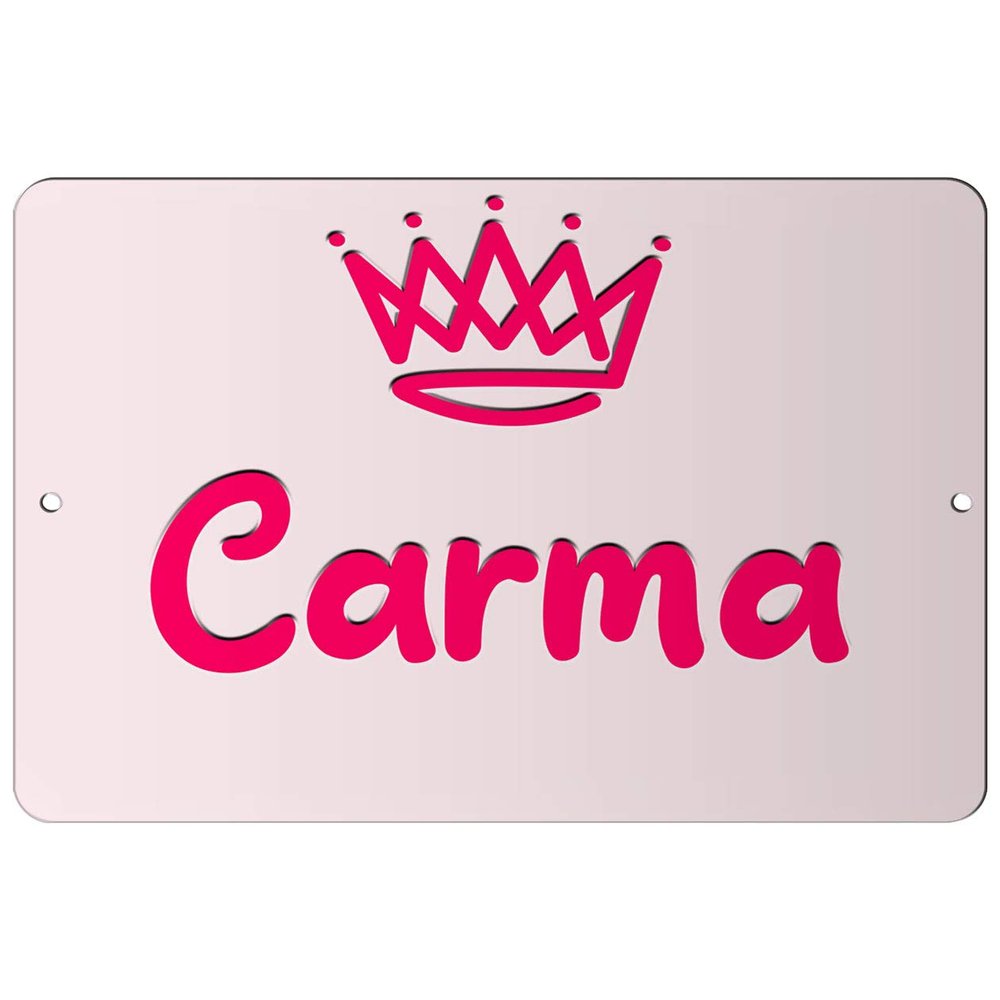 Makoroni - Carma Girl Female Name 12x18 inc Aluminum Decorative Wall Street Sign