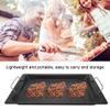 Fdit Portable Stainless Steel BBQ Frying Pan, Non-Stick Grilling Plate, Black, 30x25cm, for Picnics and Outdoor Activities view 4
