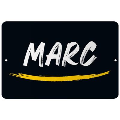 Makoroni - Marc Name 12x18 inc Aluminum Decorative Wall Street Sign